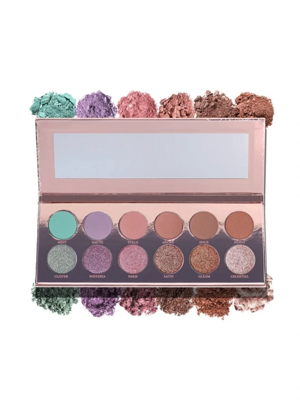 Girldctk 10-Color Eyeshadow Palette - Pink Rose & Pastel Mix